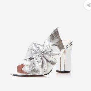 Avec Les Filles Silver Slide Sandals